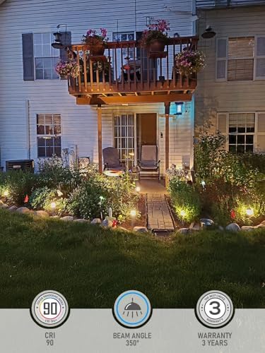 LEONLITE 4-Pack Low Voltage Landscape Pathway Lights, 3W