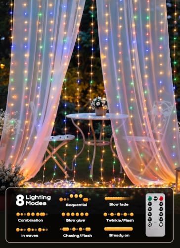Brightown 300 LED Curtain String Lights, 9.8 FT