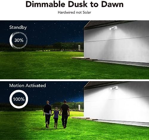 OREiN 2-Pack 5000K LED Motion Sensor Flood Lights
