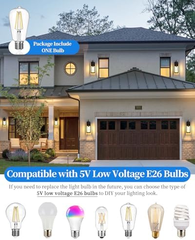 17" Solar Porch Lights, 2 Pack, Black