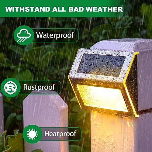 JSOT Solar Deck Lights, 12P, Warm White