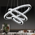 Buccleuch Modern Crystal Chandelier, Silver