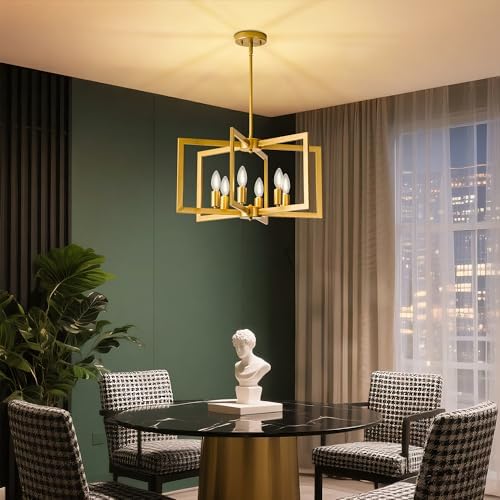 Modern Gold Farmhouse Pendant Light, No Bulbs