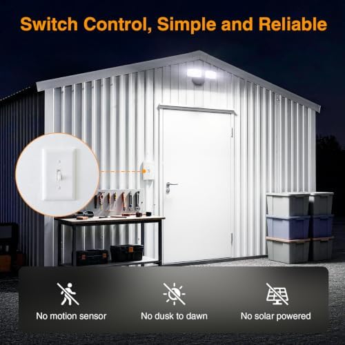 Onforu 3CCT Outdoor Flood Lights, 32W Hardwired Security Light, Yard