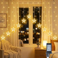 YOUNGAR Stars Icicle Lights, 118 LED Warm White