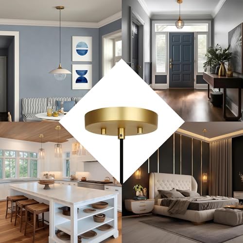 6 Inches Brass Light Canopy Kit