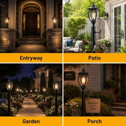 Outdoor Post Lights Hard Wired Exterior Lamp Post Light Fixture