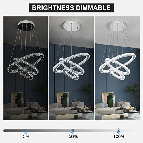 Buccleuch Modern Crystal Chandelier, Silver