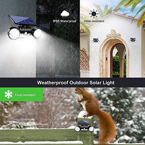 3-Head Solar Outdoor Motion Security Flood Lights