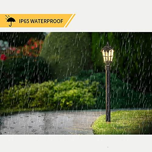 120V Black Dusk-to-Dawn Aluminum Outdoor Post Light