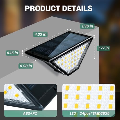 Solar Step Lights, 6 Pack, Warm White