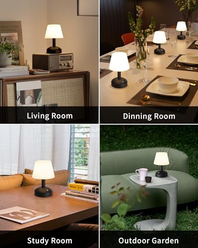 KDG Black Cordless Table Lamp