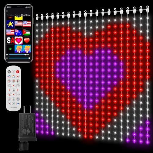 CoziTech Smart Curtain Lights, 400 LED, 6.6 x 6.6 FT