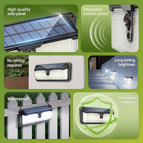 Philips Solar Outdoor Motion Sensor Lights, 258 LEDs