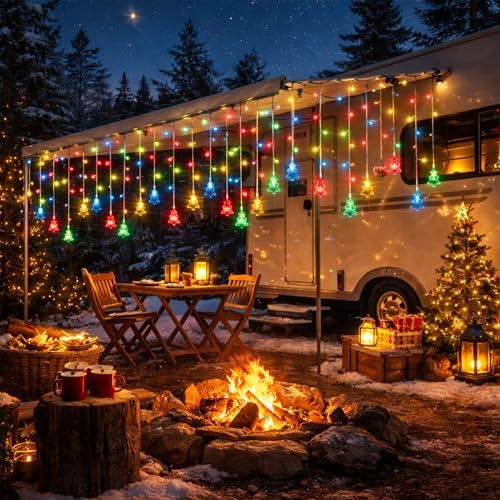 Curtain String Lights, 4M 108 LEDs Multicolor