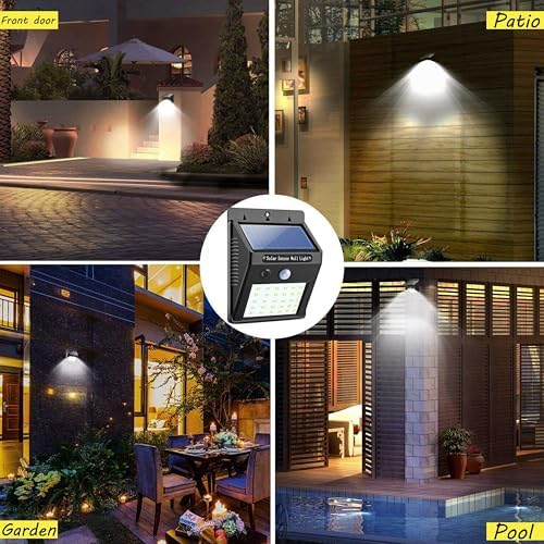 Solar Motion Sensor Wall Lights, 30 LED, Waterproof