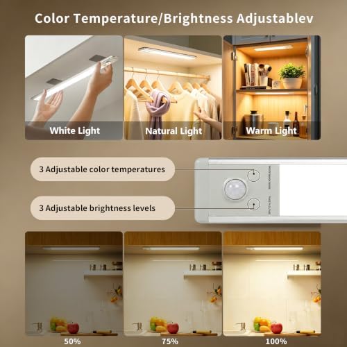 6Pack 9.5in Rechargeable Under Cabinet Lights