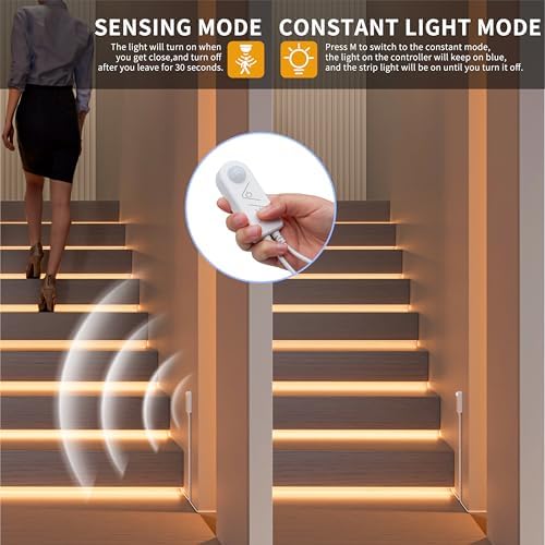PAUTIX 2700K COB LED Motion Sensor Strip Lights