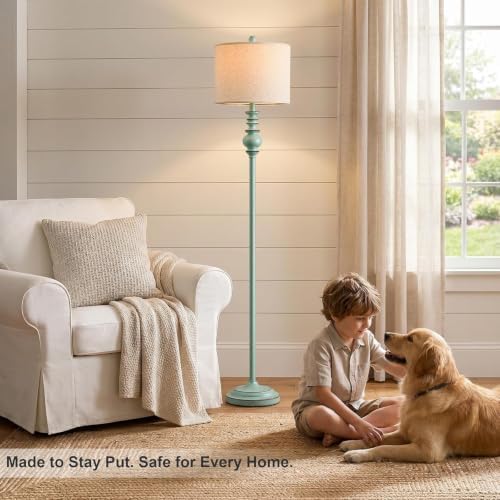 BOBOMOMO 64.25" Antique Blue Floor Lamp