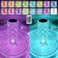 2 Pack Crystal Table Lamps, USB Rechargeable