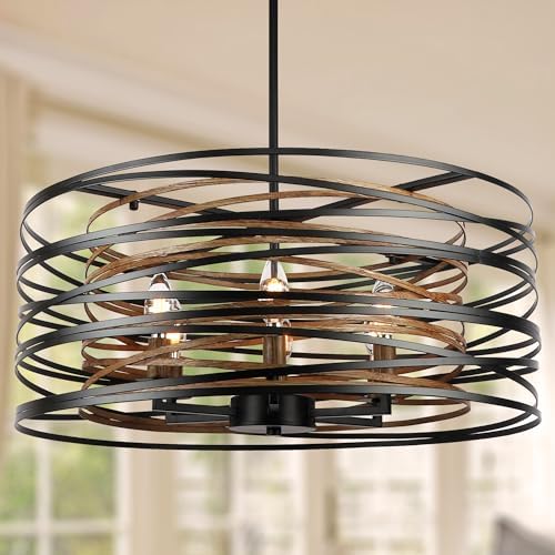 ACNKTZ 23.6'' 6-Light Drum Chandelier