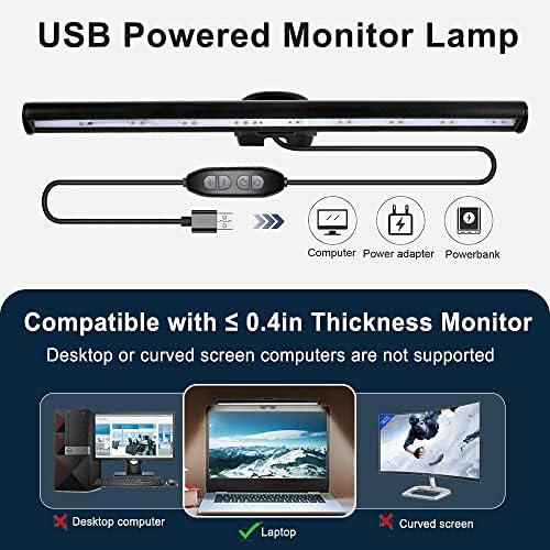 skybess USB Monitor Lamp Bar for Laptop, Adjustable Brightness