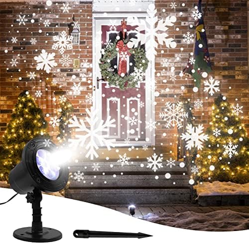 Christmas Snowflake Projector Lights, Moving Effect Outdoor