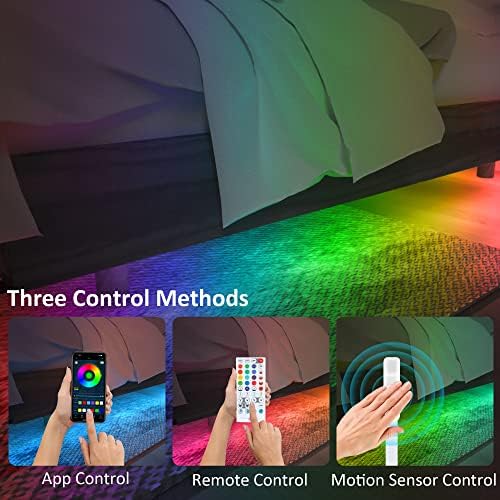 maylit 8 PCS Motion Sensor RGB Under Cabinet Lights