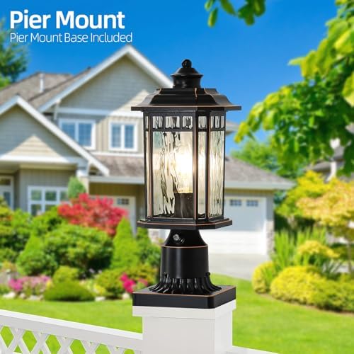 DASTOR 2-Pack Dusk-to-Dawn Outdoor Post Lights