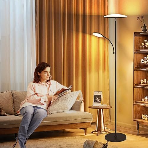 42W 4500LM LED Floor Lamp with Reading Light