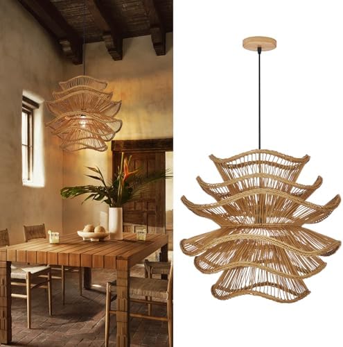 Arturesthome 19.68" Woven Rattan Pendant Light