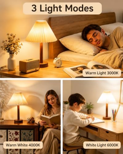 Rechargeable Dimmable Portable Bedside Table Lamp