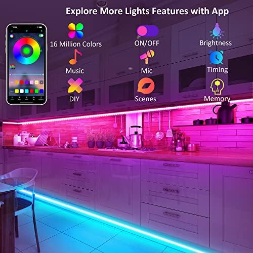 maylit 8 PCS Motion Sensor RGB Under Cabinet Lights