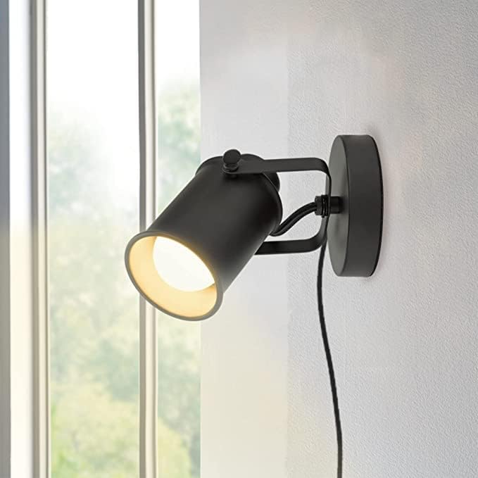 Industrial Adjustable Wall Lamp, Black