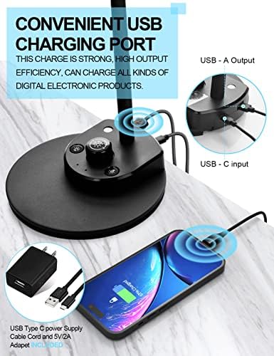 BOHON Dimmable LED Desk Lamp, Black
