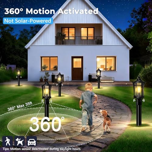 Lotsky 360° Motion Sensor Outdoor Lamp Post Light