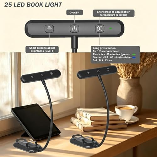 Rechargeable Book Clip Light