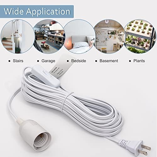JACKYLED 20Ft Extension Hanging Lantern Cord