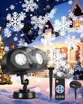 Christmas Snowflake Projector Lights, Double Head, Remote