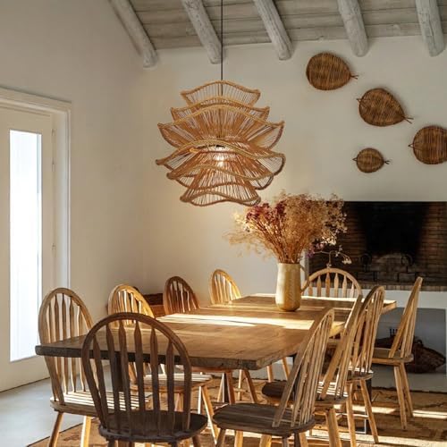 Arturesthome 19.68" Woven Rattan Pendant Light