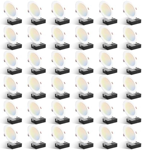 Amico 36 Pack 6 Inch 5CCT Ultra-Thin LED Recessed Light