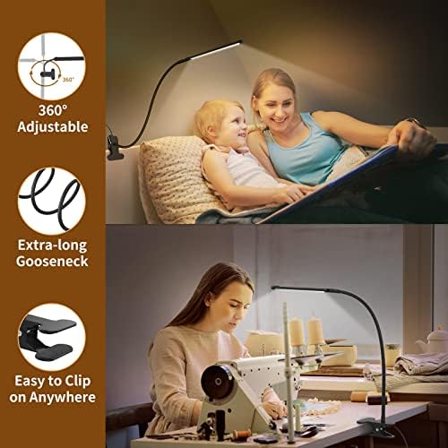 iZELL Book Light, 3 Color Modes, 10 Brightness Levels