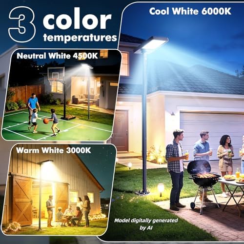 100" Solar Street Light with Pole, 420 LEDs