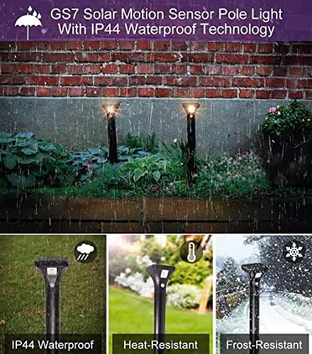 AURAXY Solar Motion Sensor Pathway Lights, 4 Pack