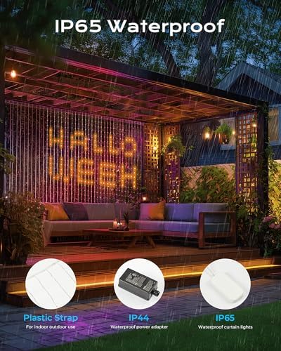 Brightown 400 LED RGB Smart Curtain Lights, 6.6x6.6ft