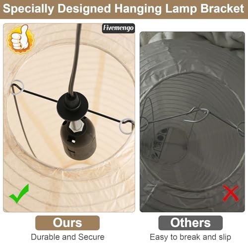 Paper Pendant Light, 20in Off-White