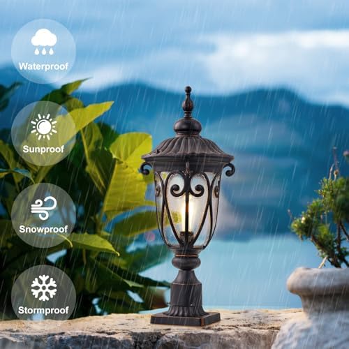 24" Outdoor Post Light, 2-Pack Bronze