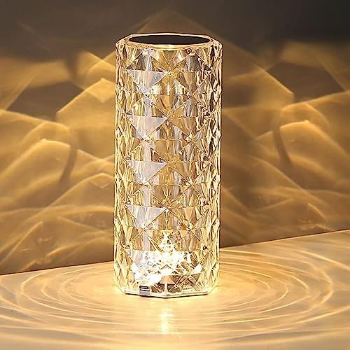 Portable Crystal Rechargeable Table Lamp, White