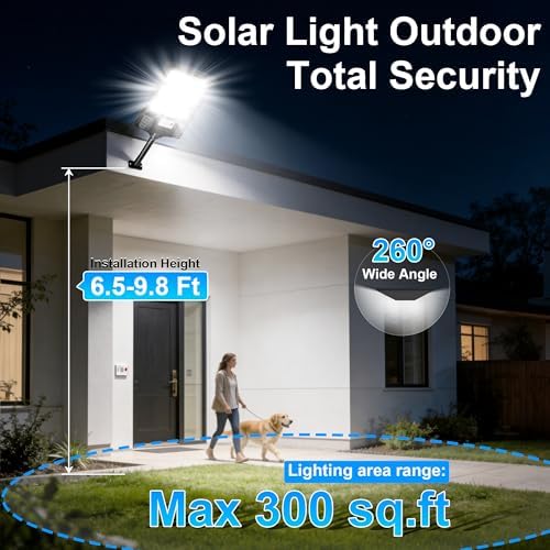 Motion Sensor Solar Street Light, Dusk to Dawn