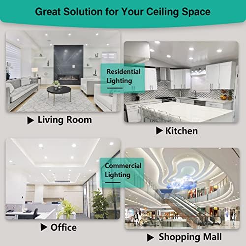 HiBay 8-Pack 6in Canless LED Recessed Lighting